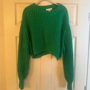 Like new green cropped sweater